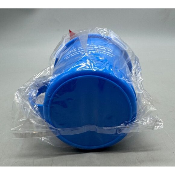 Happy Holiday Blue Mug With Lid & Text Blue READ - Picture 3 of 4